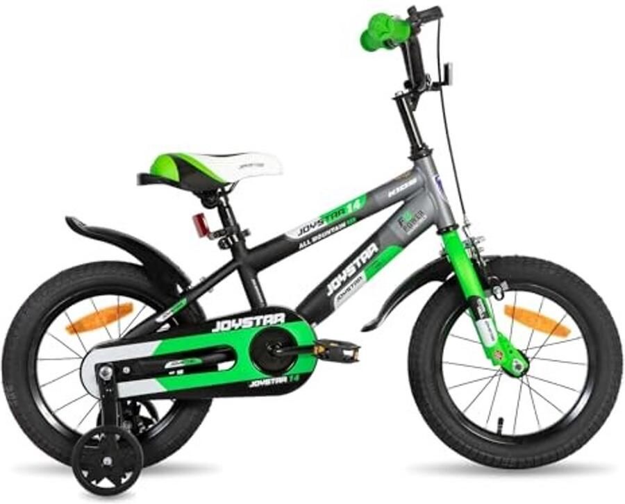 Kinderfiets 14 Inch met Stabilisatoren Groen