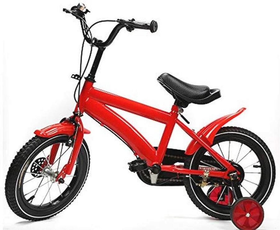 Kinderfiets 14 inch met Steunwielen voor en in Meerdere Kleuren