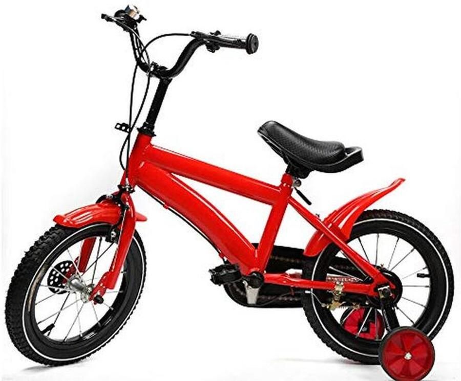 Kinderfiets en sfiets Leren fietsen Verdikte framestructuur 14 inch Rood - Foto 2