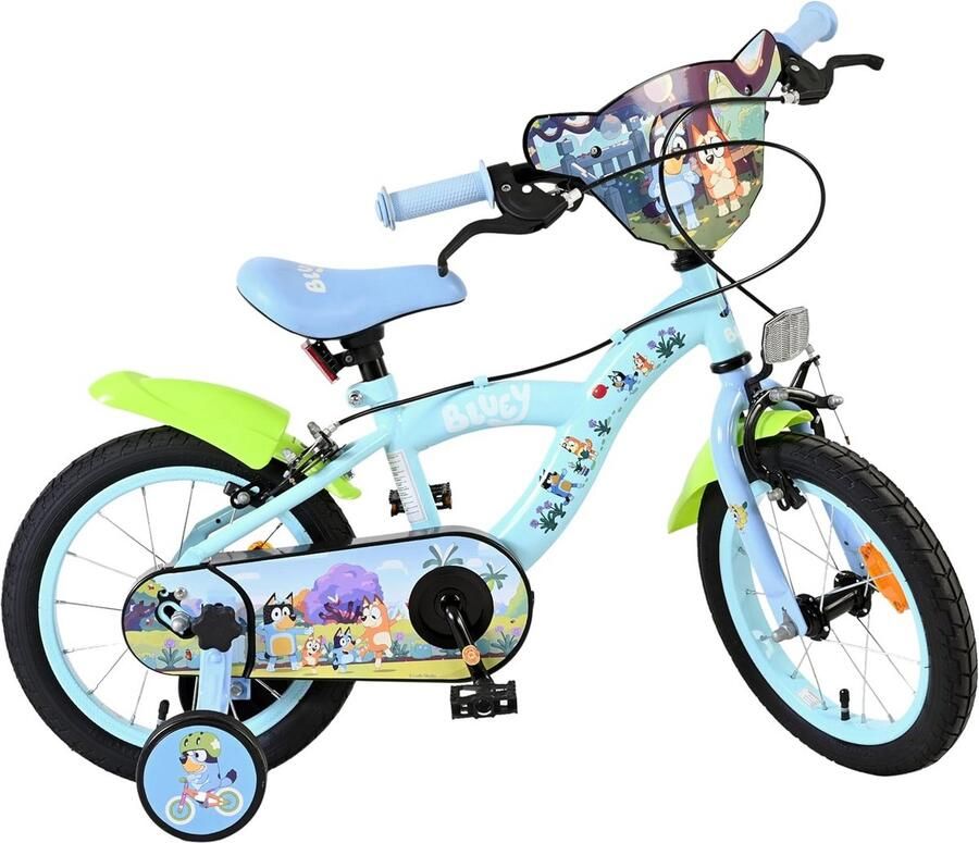 Kinderfiets 14 inch met Zijsteunen en Handrem voor en