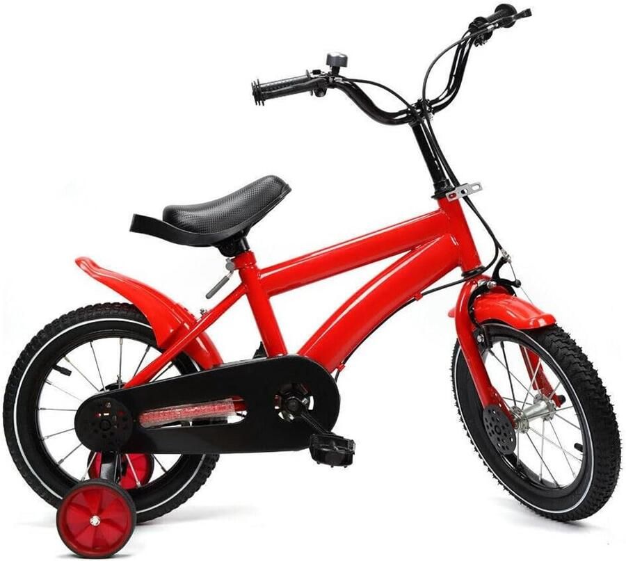 Kinderfiets 14 inch met Zijwieltjes voor en (3-6 Jaar)
