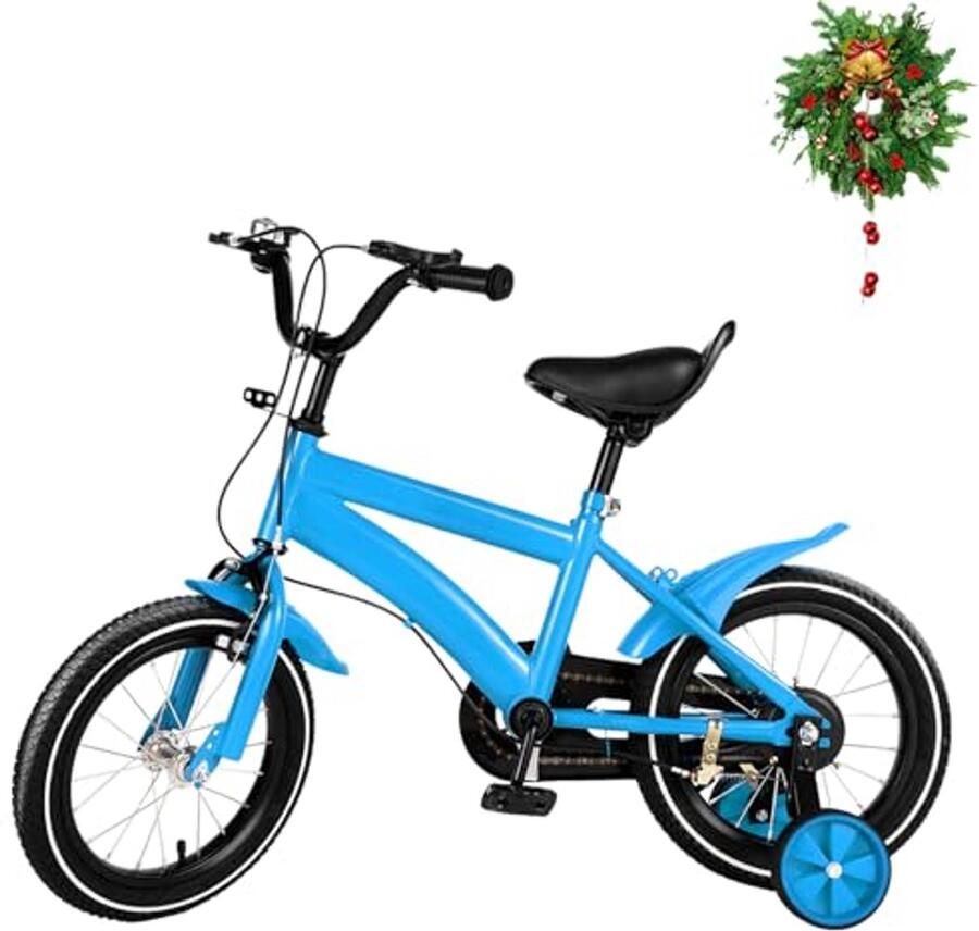 Kinderfiets 14 inch voor en 3 wielen geschikt voor 3 tot 6 jaar