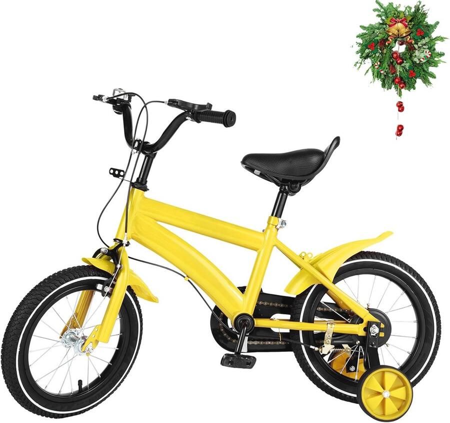 Kinderfiets 14 inch voor en met afneembare steunwielen – Perfect voor kinderen van 3 tot 6 jaar
