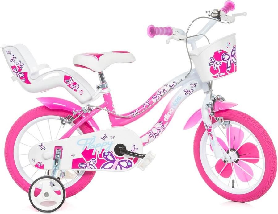 Kinderfiets 14 inch voor en (95-115 cm) met Zijwieltjes