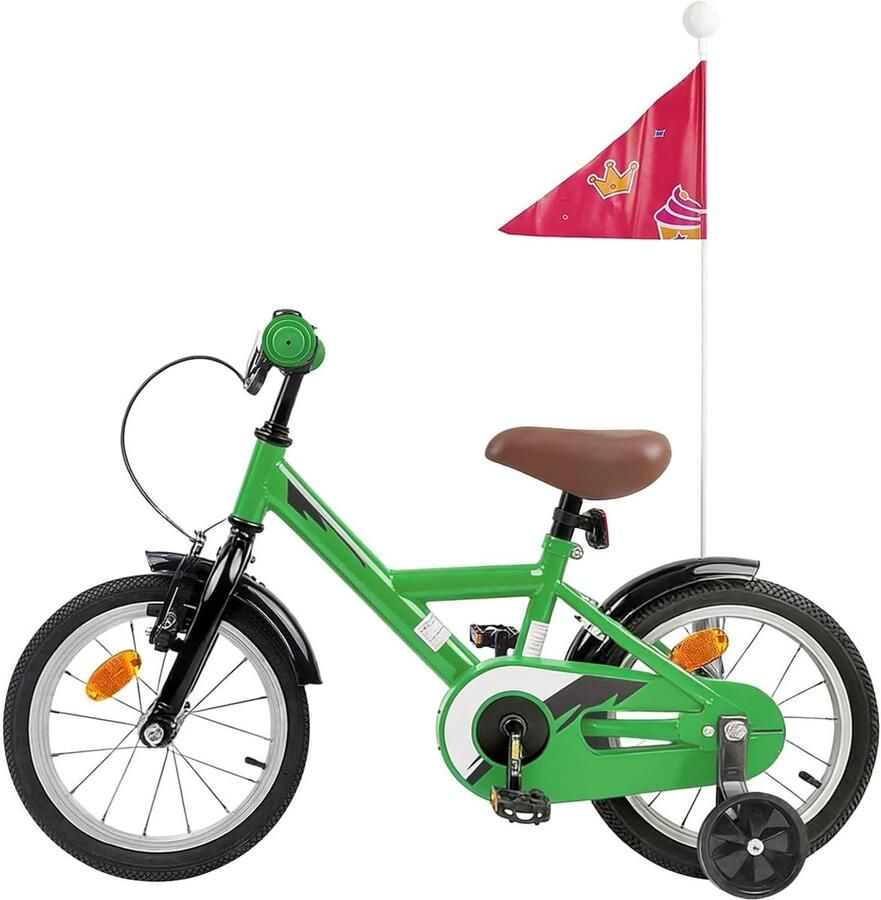 Kinderfiets 16 Inch Jeugdfiets Peuterfiets Veilig Fietsen Stevig Stalen Frame 16 inch Groen