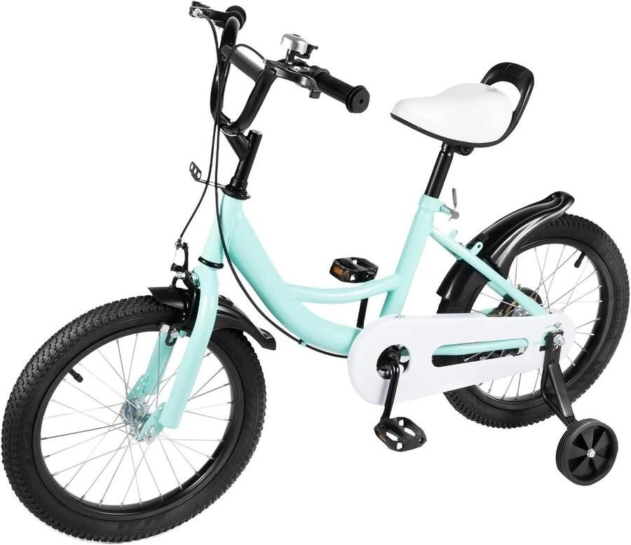 Kinderfiets 16 inch sfiets sfiets Veilig Leren Fietsen Stabiel Steunwiel Ontwerp 16 inch Groen