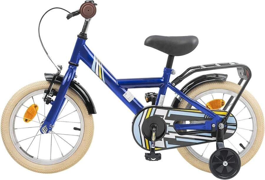 Kinderfiets Loopfiets Peuterfiets Buiten Spelen Verstelbaar Stuur en Zadel 12 Inch Donkerblauw