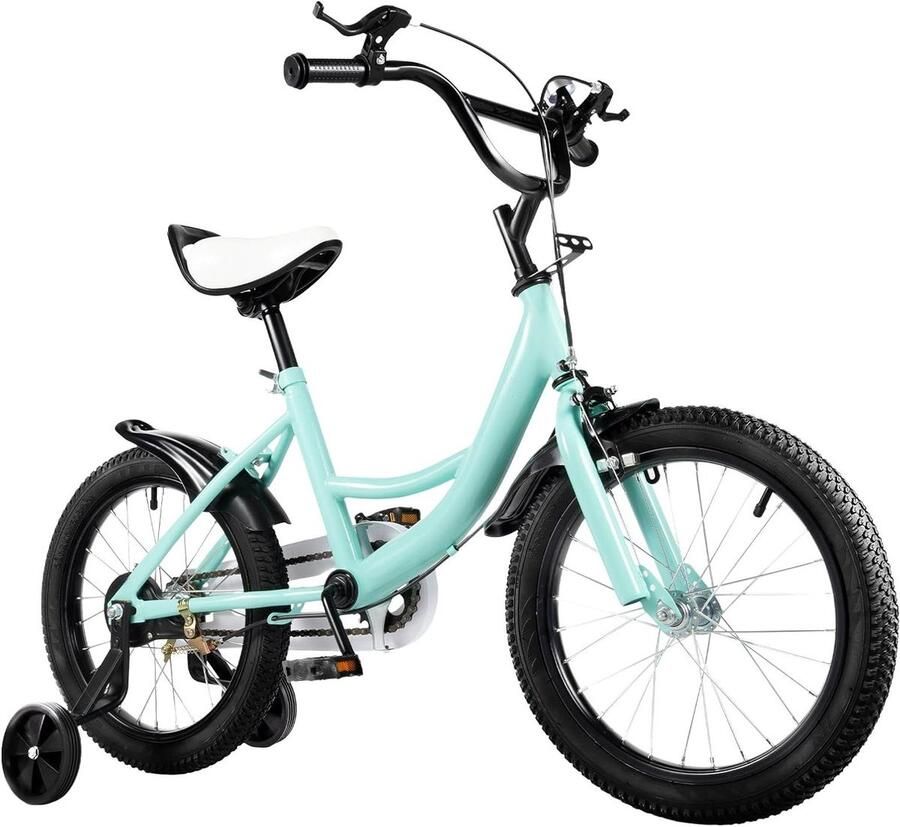 Kinderfiets 16 inch sfiets sfiets Leren Fietsen Met Steunwielen 16 Zoll Groen