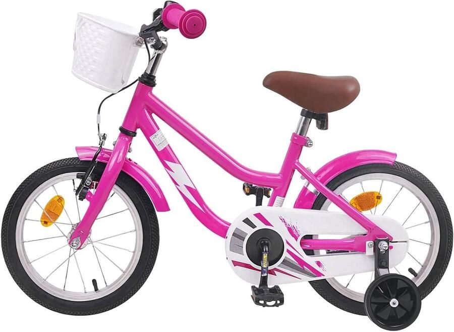 Kinderfiets Loopfiets Buiten spelen Verstelbare handvatten 12 inch Donkerroze