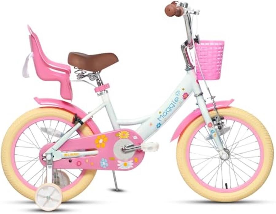 Kinderfiets 16 Inch met Poppenzitje en Training Wielen