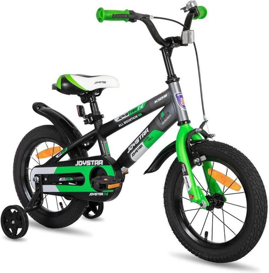 Kinderfiets 16 Inch met Stabilisatoren Groen