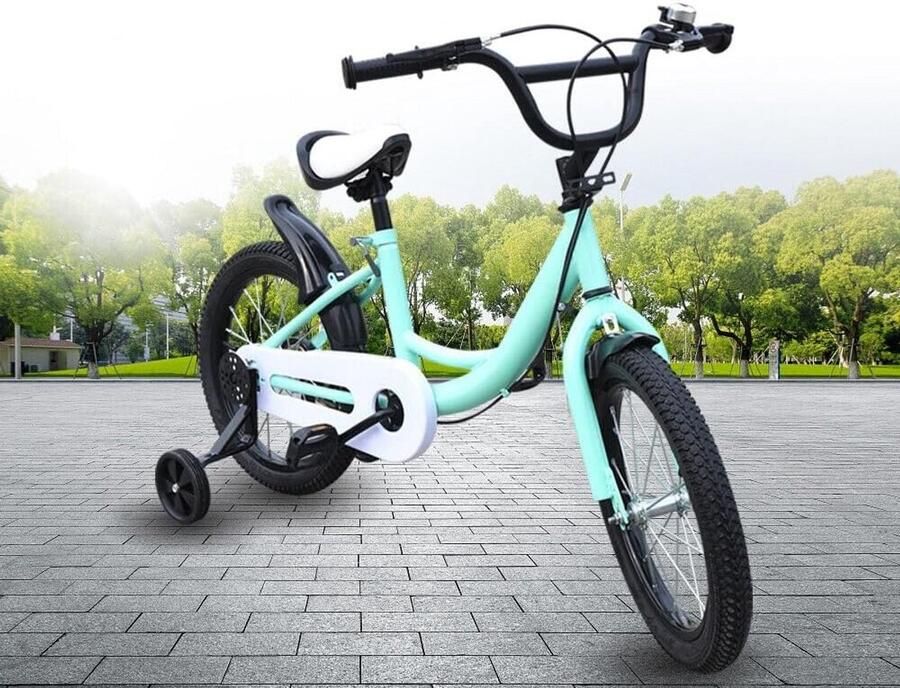 Kinderfiets 16 inch met zijwieltjes voor en