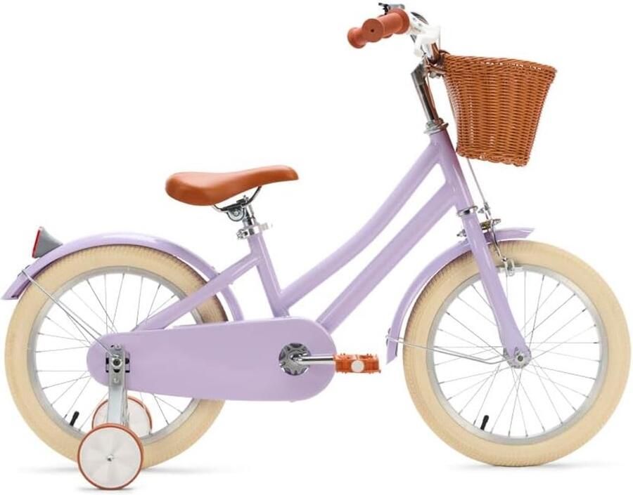 Kinderfiets 16 inch Paars Stevige Eerste Fiets