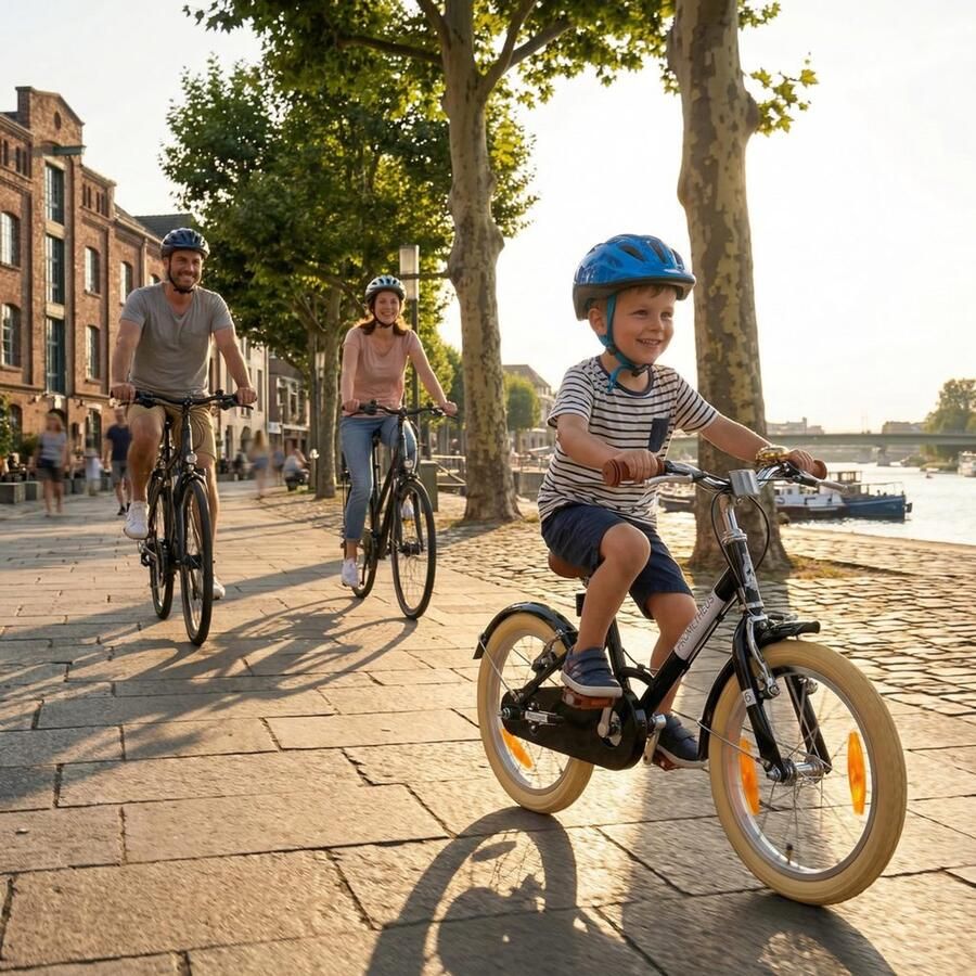 Kinderfiets 16 inch Retro model Geschikt voor V-rem terugtraprem Veiligheid comfort Robuust ontwerp Fiets