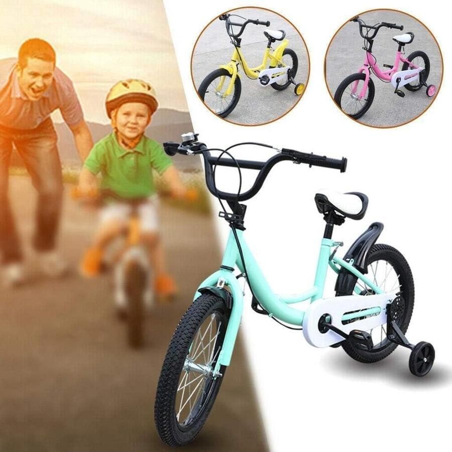 Kinderfiets 16 inch verstelbare fietsen met steunwielen in hoogte verstelbare fiets met bel stadsfiets voor van 5 tot 8 jaar kinderfietsen cadeaus voor en