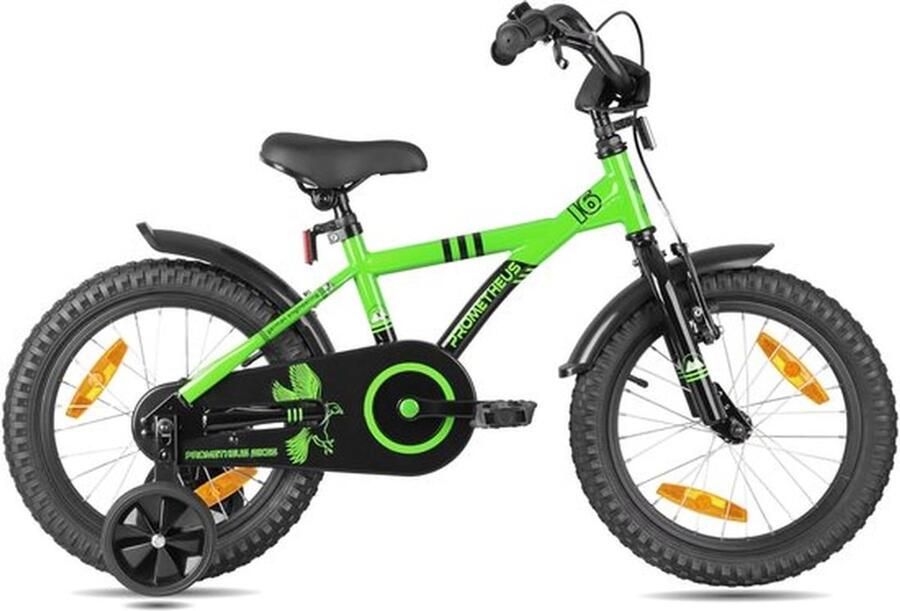 Kinderfiets 16 inch Voor en met Zijwieltjes