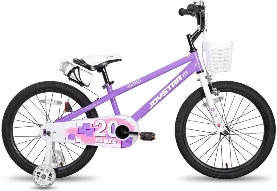 Kinderfiets 18 inch BMX-stijl met stabilisator en mandje Lila