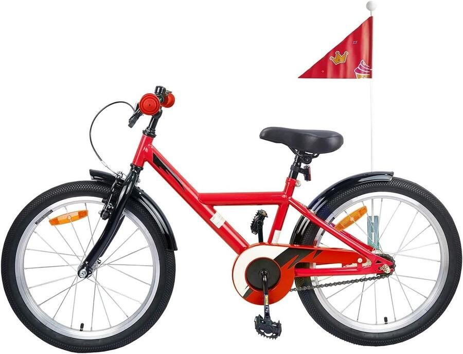 Kinderfiets Jeugdfiets Peuterfiets Buiten Spelen Verstelbaar Zadel Handvatten 18 inch Rood