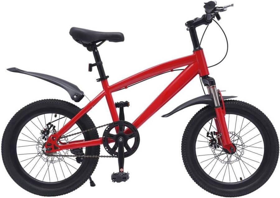 Kinderfiets 18 inch Jeugdfiets voor en Stadsfiets met spatborden