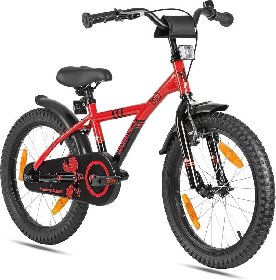 Kinderfiets 18 Inch Vanaf 6 Jaar Fiets met Terugtraprem en Zijwieltjes