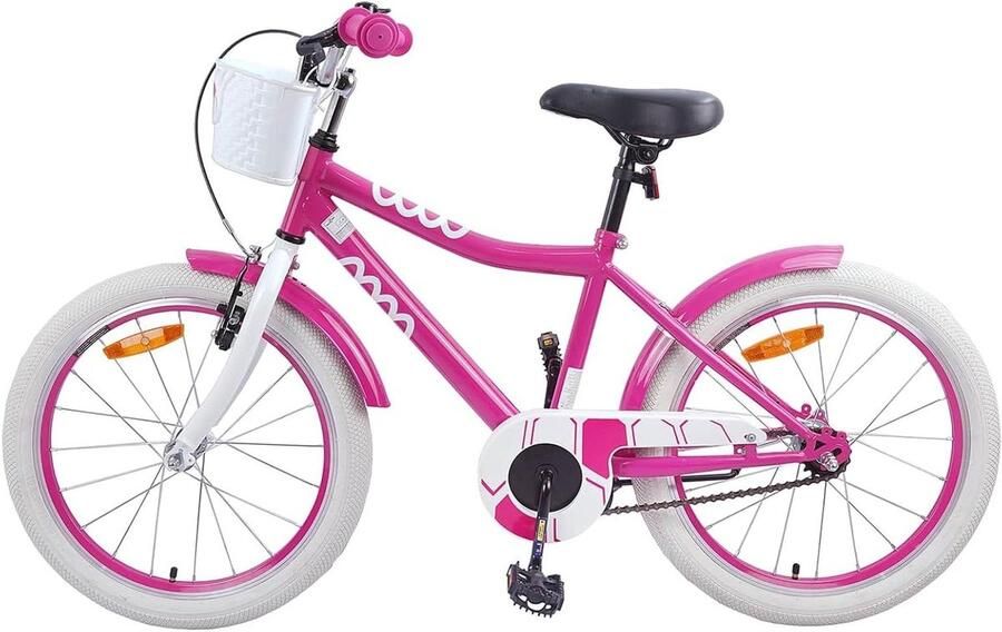 Kinderfiets 18 inch sfiets Avontuurlijke rit Verstelbaar stuur zadel 5-7 jaar Roze
