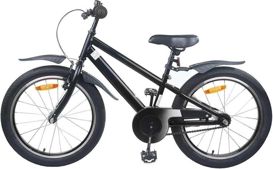 Kinderfiets 18 inch sfiets Leren Fietsen Robuuste Stalen Constructie 18 inch Zwart