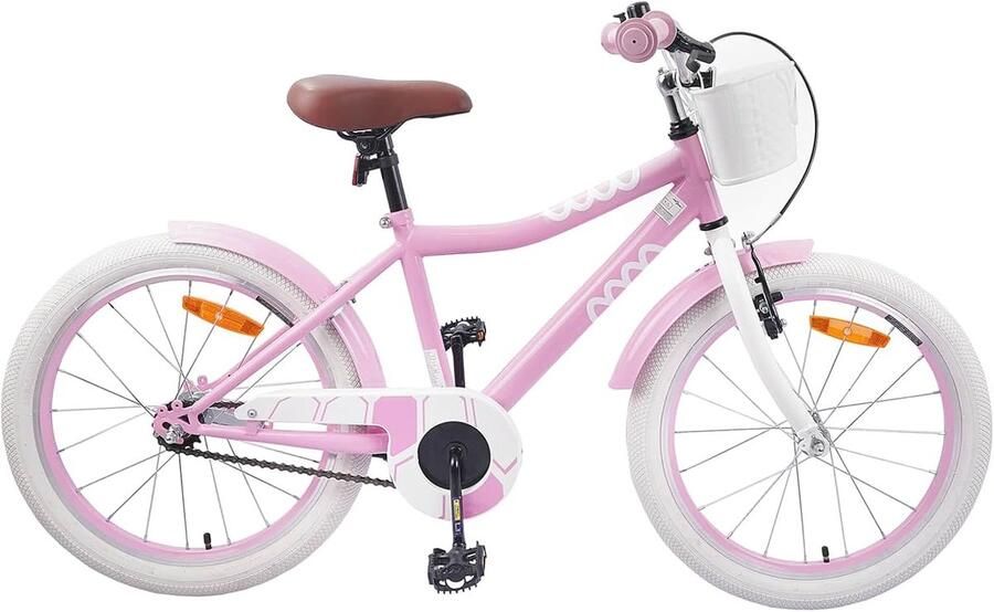 Kinderfiets 18 inch sfiets Veilig Fietsen Leren Verstelbaar Zadel Stuur 18 inch Lichtroze