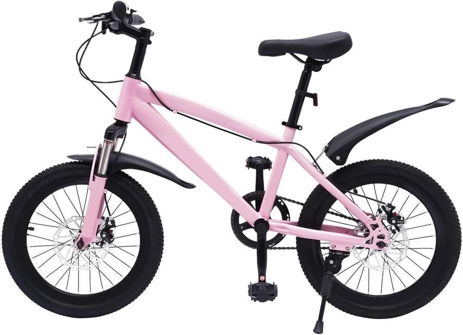 Kinderfiets 18 inch sfiets sfiets Buiten spelen Inclusief pomp en zaklamp 140 x 59 cm