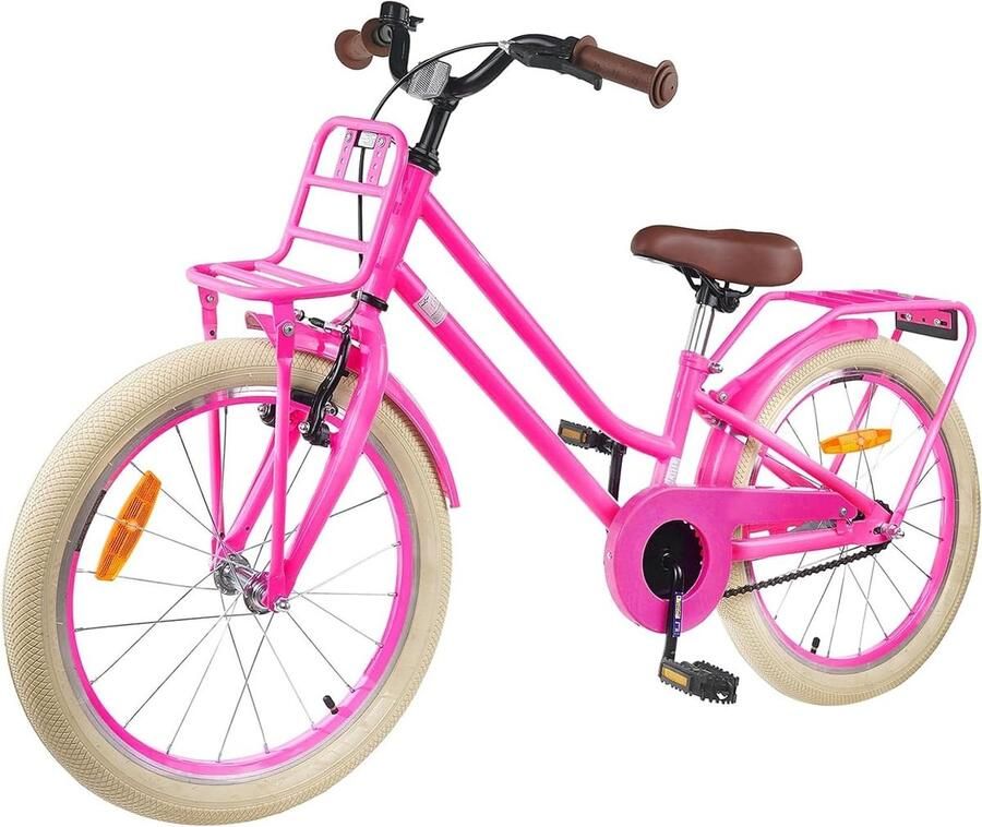 Kinderfiets 18 inch sfiets sfiets Vrije Tijd Fietsen Stevig Stalen Frame 18 inch Donkerroze