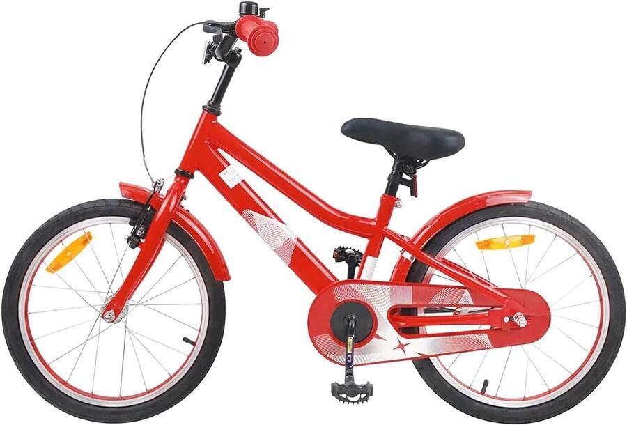 Kinderfiets 18 Inch Klassieke Fiets Buiten Spelen Stevig Stalen Frame 123 x 51 x 78 cm