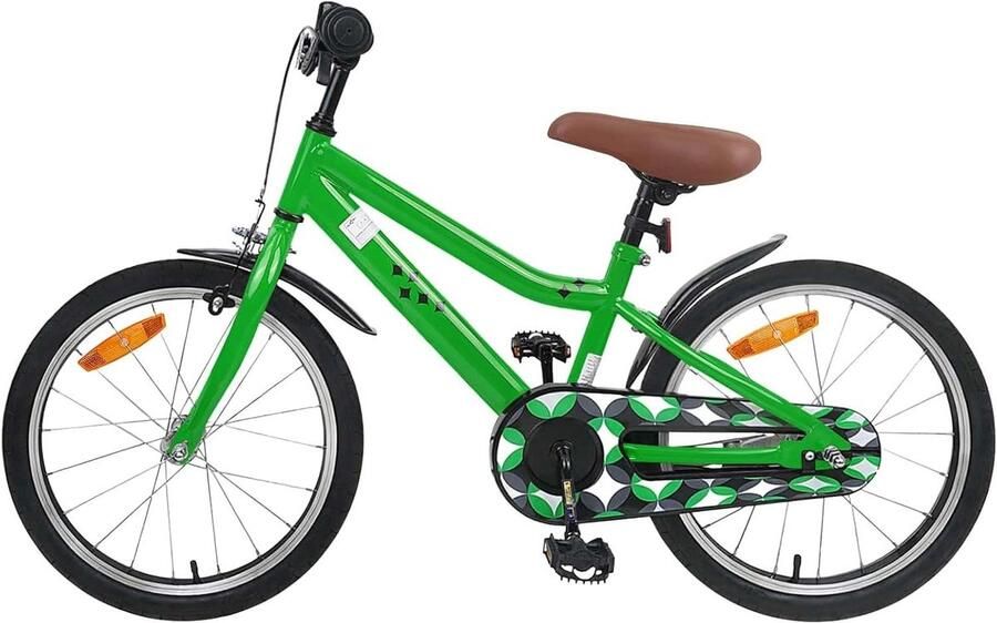 Kinderfiets 18 Inch Klassieke fiets Leren fietsen Verstelbaar stuur en zadel
