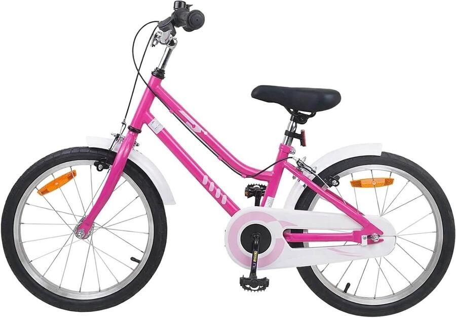 Kinderfiets 18 Inch Klassieke kinderfiets Buiten rijden Stevige stalen constructie 123 x 51 x 78cm