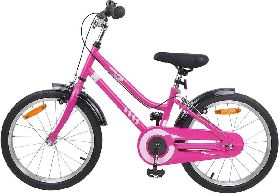 Kinderfiets 18 Inch Klassieke kinderfiets Buiten rijden Stevige stalen vork 123 x 51 x 78cm