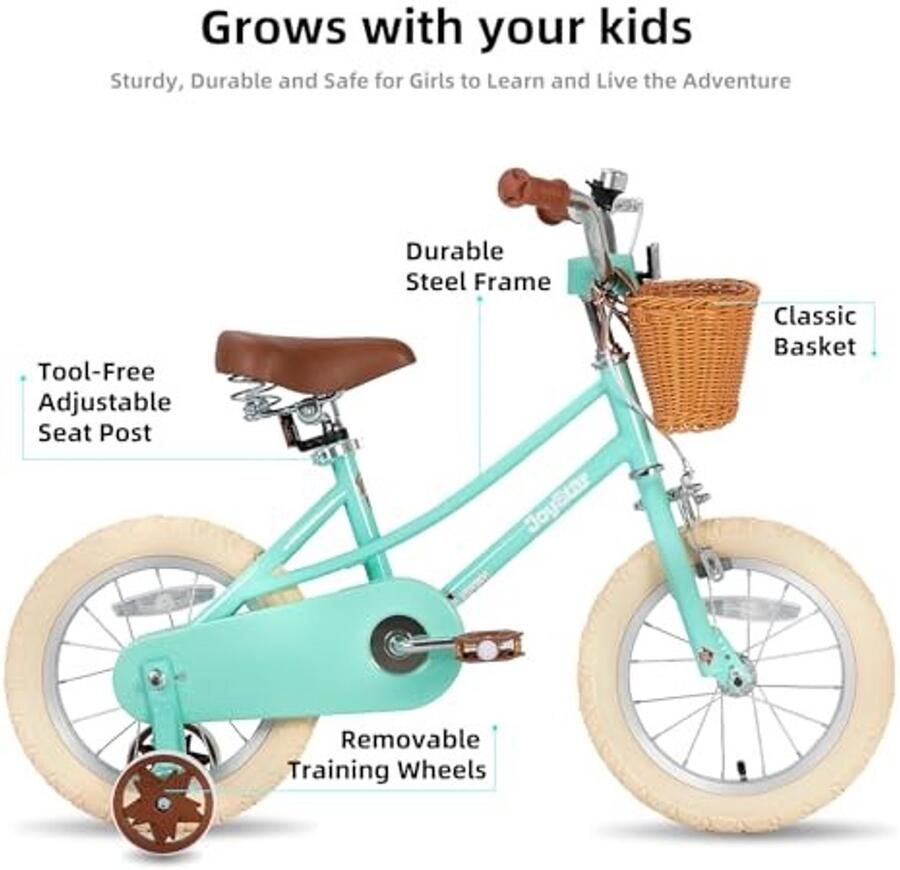 Kinderfiets 18 inch met Steunwielen en d Paars