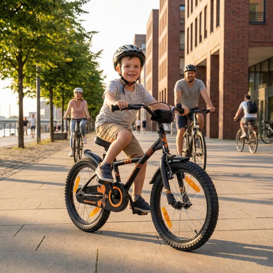 Kinderfiets 18 inch met Zijwieltjes en Terugtraprem