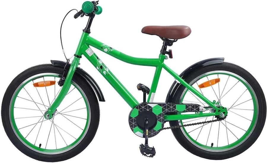 Kinderfiets 18 Inch Peuter Fiets Avontuurlijke Rit Verstelbaar Stuur Zadel 18 Inch Wielen Groen