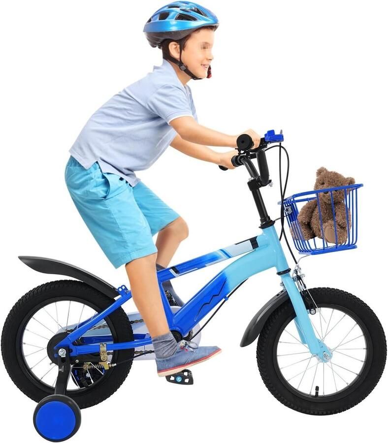 Kinderfiets Loopfiets Eerste Fietservaring Verstelbaar Zadel 14 Inch Blauw