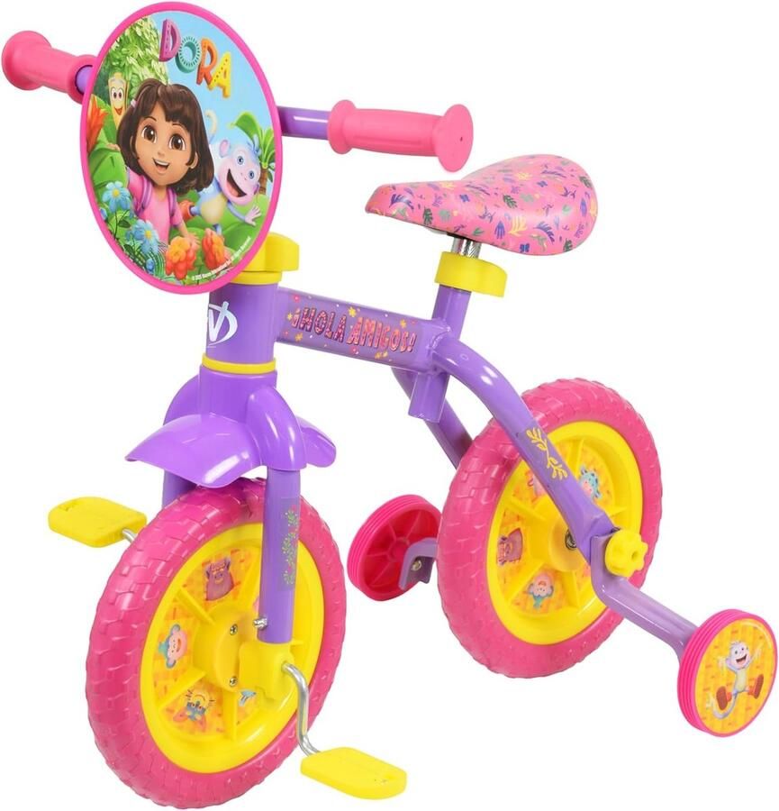 Kinderfiets 2-in-1 Loopfiets Trainingsfiets Leren Fietsen Afneembare Pedalen 10 inch Multicolor