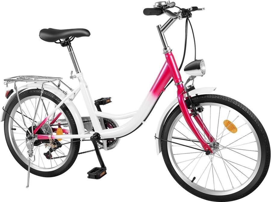 Kinderfiets 20 inch 6 versnellingen stadsfiets schijfrem fiets voor volwassenen voor