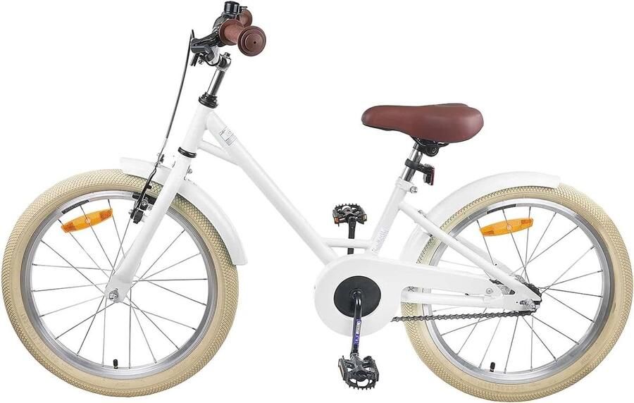 Kinderfiets 20 inch sfiets sfiets Buiten Spelen Stalen Frame 6-11 Jaar Wit