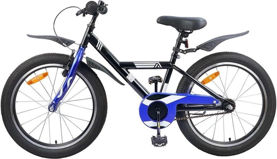 Kinderfiets 20 Inch sfiets sfiets Buiten Spelen Verstelbare Handvatten 20 Inch Zwart