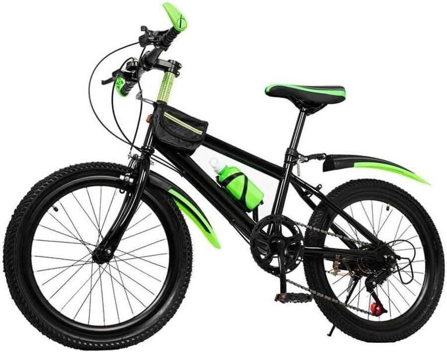 Kinderfiets 20 Inch sfiets sfiets Fietsen Buiten Versnellingen en Spatborden 20 Inch Groen