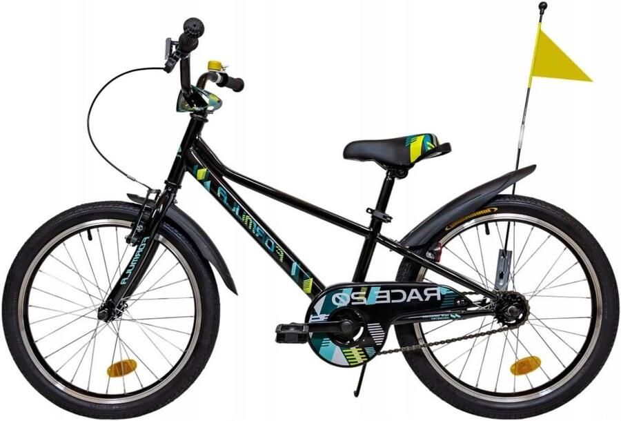 Kinderfiets 20 inch sfiets sfiets Veilig Fietsen Dubbel Remsysteem 20 inch Zwart