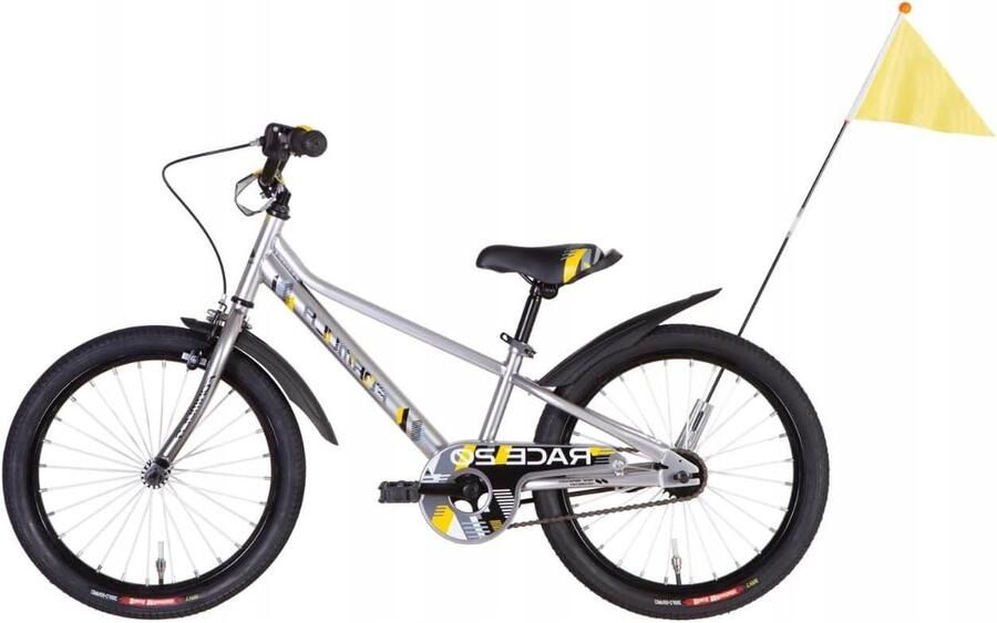 Kinderfiets 20 inch sfiets sfiets Veilig Fietsen Stalen Frame 20 inch Grijs