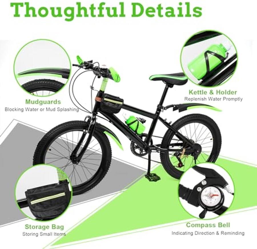 Kinderfiets 20 Inch met 7 Versnellingen en Accessoires