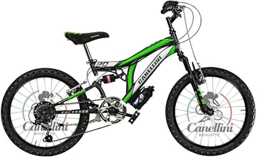 Kinderfiets 20 inch MTB met Volledige Vering voor Kinderen van 6 tot 9 jaar