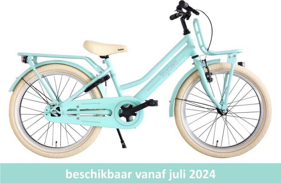 Kinderfiets 20 Kyoso Blossom Breeze met remnaaf mat mintgroen