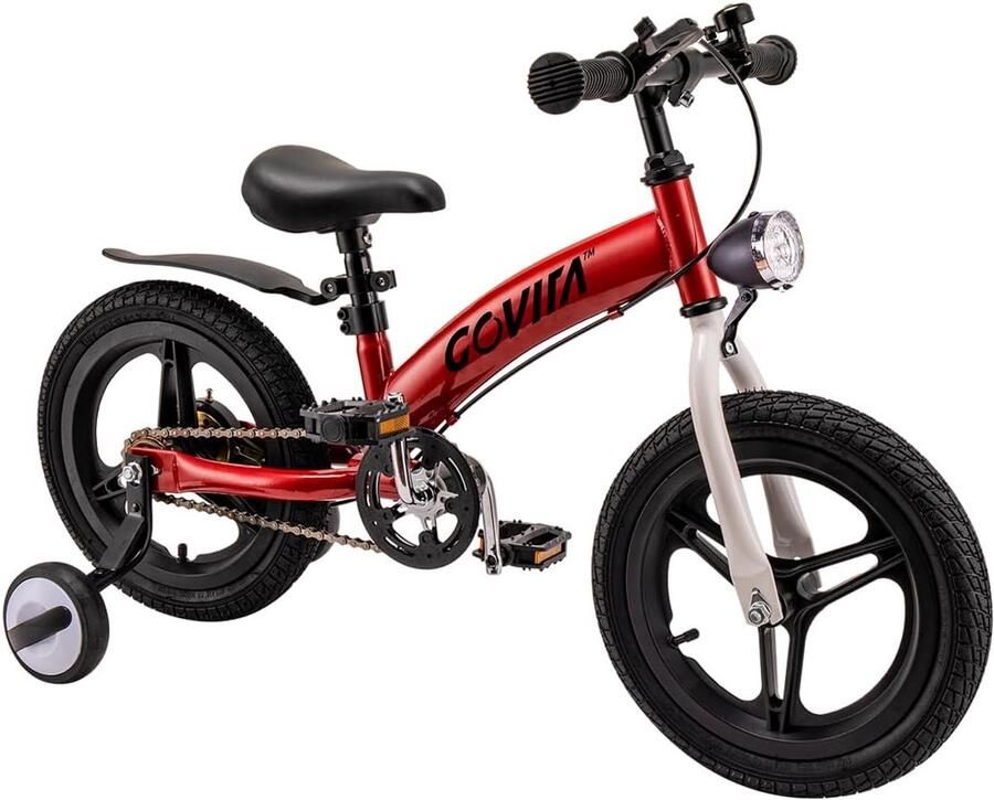 Kinderfiets 3-in-1 Loopfiets Driewieler Leren Fietsen Verstelbaar Zadel Stuur 14 Inch Wit Rood