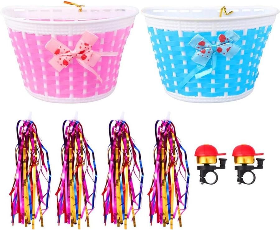 Kinderfiets Accessoires Fietsdecoratie Set Fiets Versieren Vrolijke Kleuren Stuks Multicolor