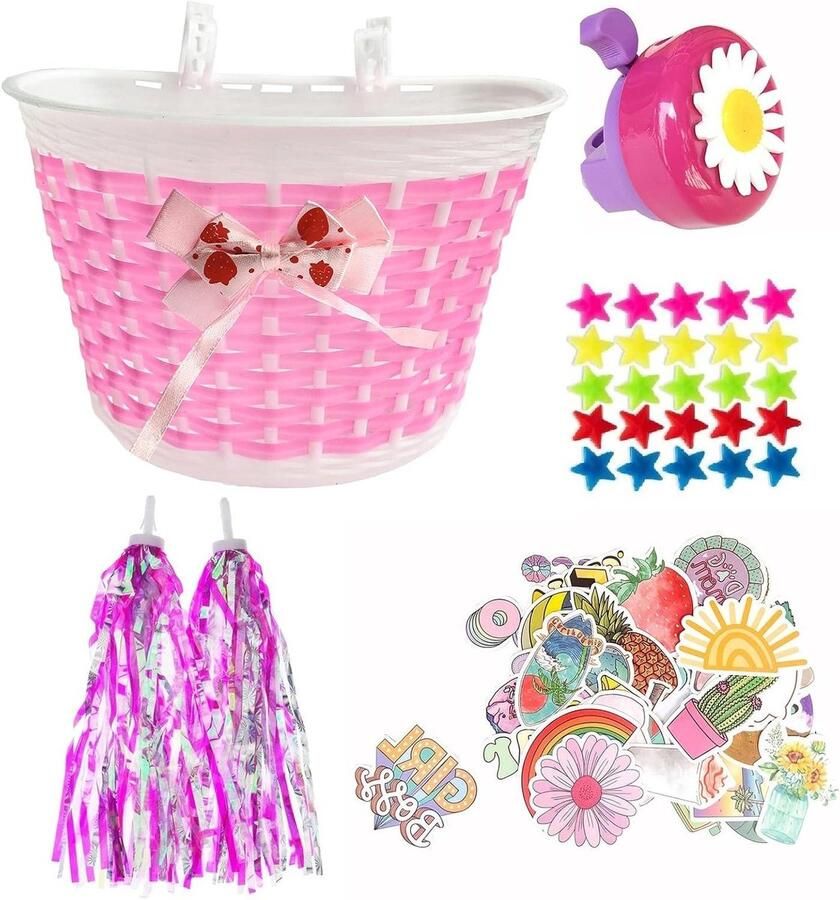 Kinderfiets Accessoires Set Fietsdecoratie Kinderen Fiets Opvrolijken Complete Decoratie Kit 8.8 x 5.9 x 5.9 Inch
